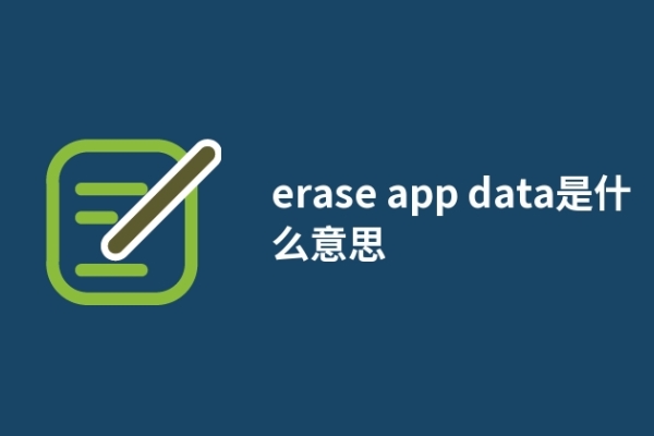 erase app data是什么意思