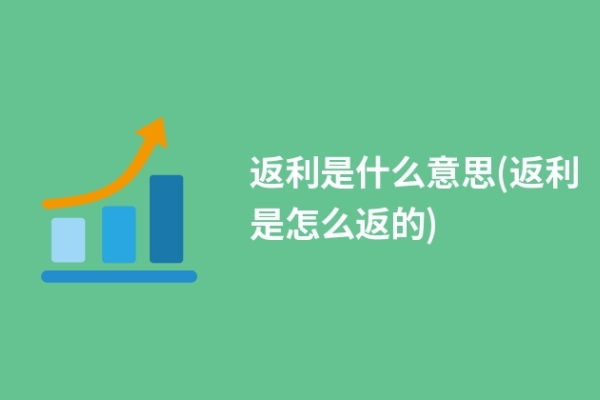 返利是什么意思(返利是怎么返的)