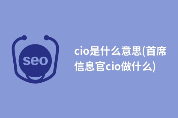 cio是什么意思(首席信息官cio做什么)