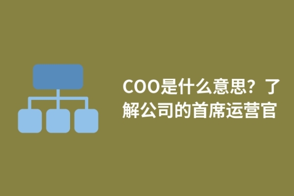COO是什么意思？了解公司的首席运营官