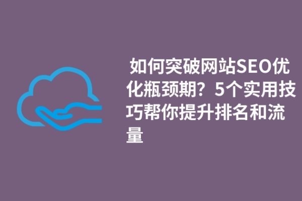  如何突破网站SEO优化瓶颈期？5个实用技巧帮你提升排名和流量