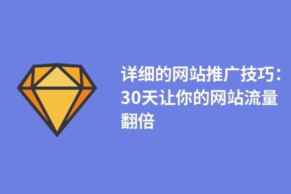 详细的网站推广技巧：30天让你的网站流量翻倍