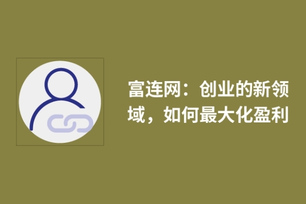 富连网：创业的新领域，如何最大化盈利
