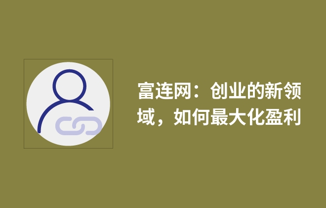 富连网：创业的新领域，如何最大化盈利